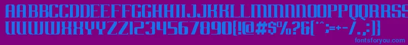 Шрифт Arkansas – синие шрифты на фиолетовом фоне