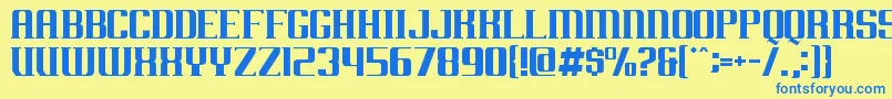Arkansas Font – Blue Fonts on Yellow Background