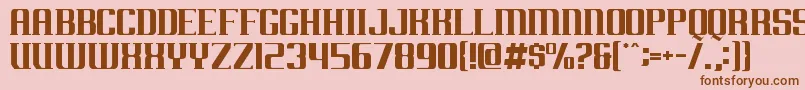 Шрифт Arkansas – коричневые шрифты на розовом фоне