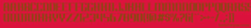 Arkansas Font – Brown Fonts on Red Background