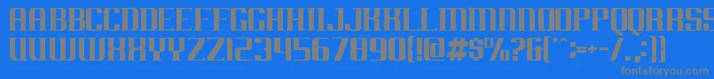Arkansas Font – Gray Fonts on Blue Background