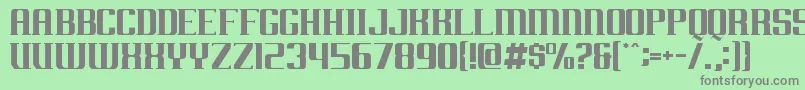 Arkansas Font – Gray Fonts on Green Background