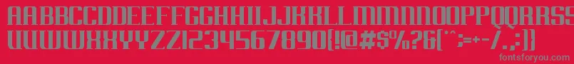 Arkansas Font – Gray Fonts on Red Background