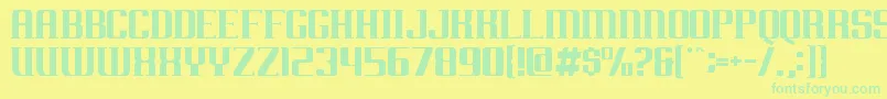 Arkansas Font – Green Fonts on Yellow Background