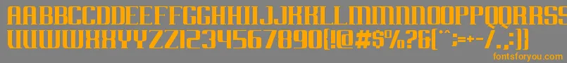Arkansas Font – Orange Fonts on Gray Background
