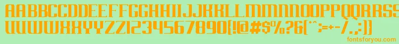 Arkansas Font – Orange Fonts on Green Background