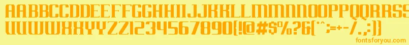 Arkansas Font – Orange Fonts on Yellow Background