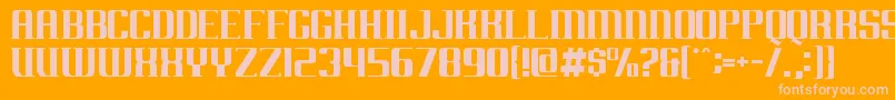Arkansas Font – Pink Fonts on Orange Background