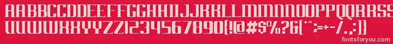 Arkansas Font – Pink Fonts on Red Background