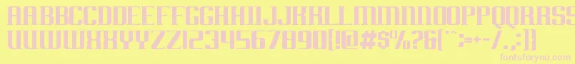 Arkansas Font – Pink Fonts on Yellow Background