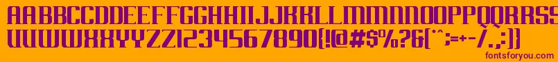 Arkansas Font – Purple Fonts on Orange Background