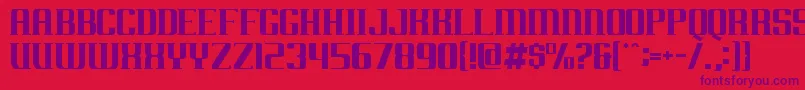 Arkansas Font – Purple Fonts on Red Background