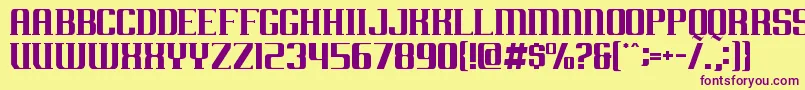 Police Arkansas – polices violettes sur fond jaune