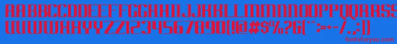 Arkansas Font – Red Fonts on Blue Background