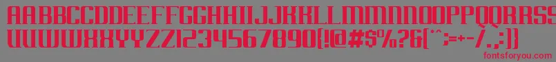 Arkansas Font – Red Fonts on Gray Background