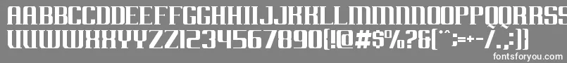 Arkansas Font – White Fonts on Gray Background