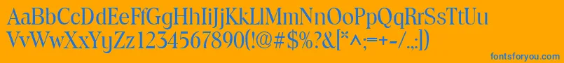 ToledoRegular Font – Blue Fonts on Orange Background