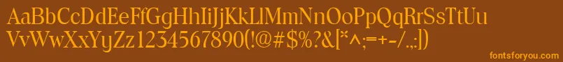 ToledoRegular Font – Orange Fonts on Brown Background