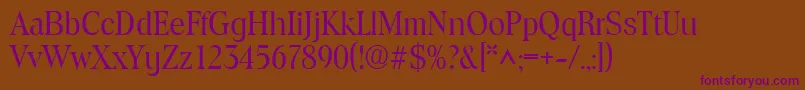 ToledoRegular Font – Purple Fonts on Brown Background