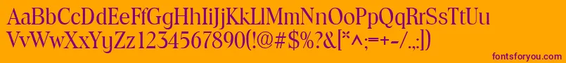 More about ToledoRegular Font ToledoRegular Font – Purple Fonts on Orange Background