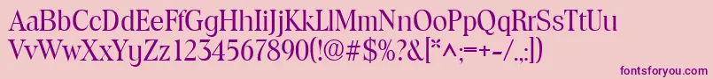 ToledoRegular Font – Purple Fonts on Pink Background