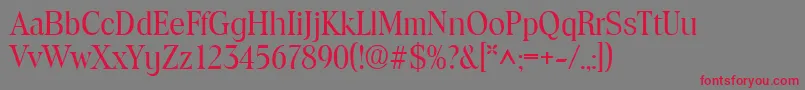 ToledoRegular Font – Red Fonts on Gray Background