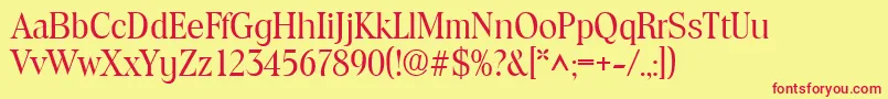ToledoRegular Font – Red Fonts on Yellow Background