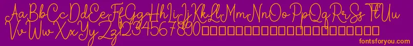 Arkina Font – Orange Fonts on Purple Background