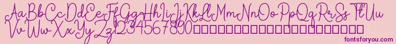 Arkina Font – Purple Fonts on Pink Background