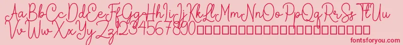 Arkina Font – Red Fonts on Pink Background