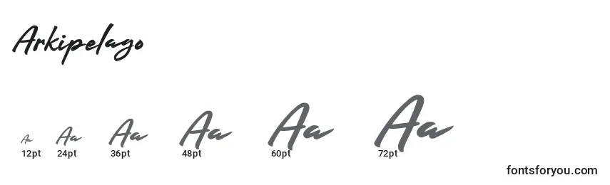 Размеры шрифта Arkipelago