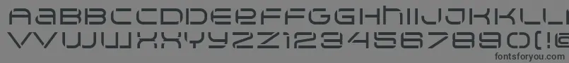 フォントArkitech Medium Stencil – 黒い文字の灰色の背景