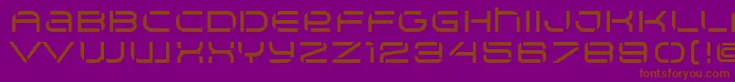 Arkitech Medium Stencil Font – Brown Fonts on Purple Background