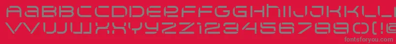 Arkitech Medium Stencil Font – Gray Fonts on Red Background