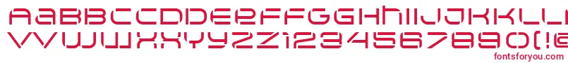 フォントArkitech Medium Stencil – 白い背景に赤い文字