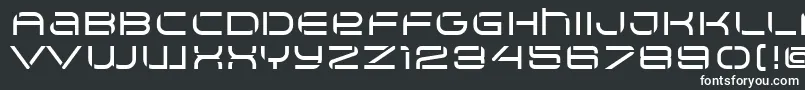 フォントArkitech Medium Stencil – 黒い背景に白い文字