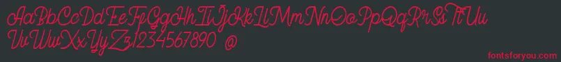 Arkland FREE Font – Red Fonts on Black Background