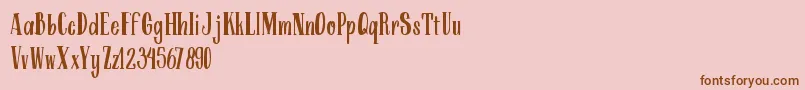 ARKMishaDemo Regular-Schriftart – Braune Schriften auf rosa Hintergrund