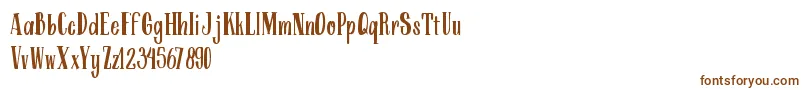 ARKMishaDemo Regular-fontti – ruskeat fontit valkoisella taustalla