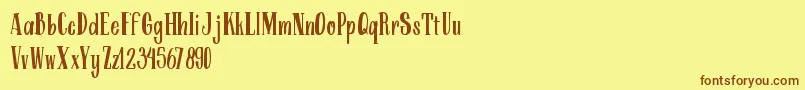 ARKMishaDemo Regular Font – Brown Fonts on Yellow Background