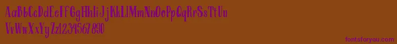 ARKMishaDemo Regular Font – Purple Fonts on Brown Background