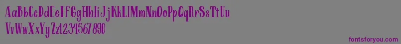 ARKMishaDemo Regular-fontti – violetit fontit harmaalla taustalla