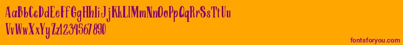 Шрифт ARKMishaDemo Regular – фиолетовые шрифты на оранжевом фоне