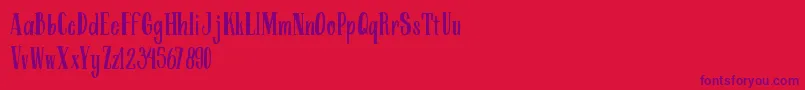 ARKMishaDemo Regular-Schriftart – Violette Schriften auf rotem Hintergrund