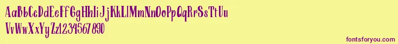 ARKMishaDemo Regular Font – Purple Fonts on Yellow Background