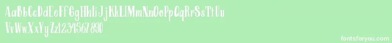 Police ARKMishaDemo Regular – polices blanches sur fond vert