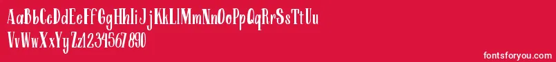 ARKMishaDemo Regular Font – White Fonts on Red Background