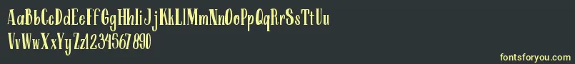 ARKMishaDemo Regular Font – Yellow Fonts on Black Background