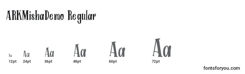 ARKMishaDemo Regular Font Sizes