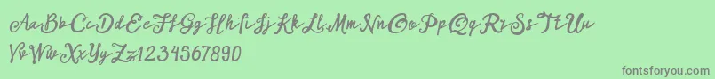 ARKMishaDemo Script-Schriftart – Graue Schriften auf grünem Hintergrund